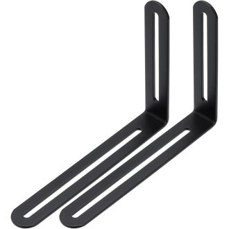   PATIKIL 6,5 Inch L-alakú sarokmerevítő csúsztatható szögcsatlakozóval, 2 darab, fekete bútor erősítő