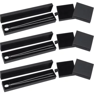   Livdouyu 6 darabos ékszertartó doboz szett, fekete ajándék csomagolás fülbevalóhoz