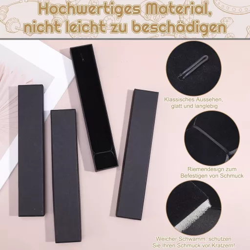 Set de 6 cutii pentru bijuterii Livdouyu, ambalaj negru cadou pentru cercei