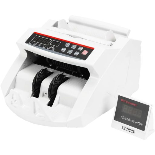 GC GLOBALCOMMERCE Hordozható Bankjegy Számláló és Hamis Pénz Detektor LED Kijelzővel