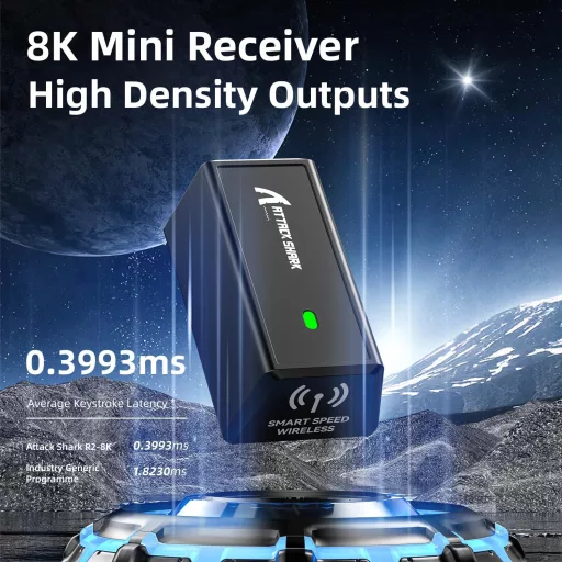 MAMBASNAKE ATTACK SHARK R6 39g Wireless Gaming Egér PAW3950MAX Szenzor 8K DPI42000