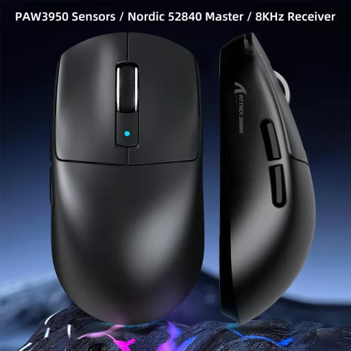 MAMBASNAKE ATTACK SHARK R6 39g Wireless Gaming Egér PAW3950MAX Szenzor 8K DPI42000