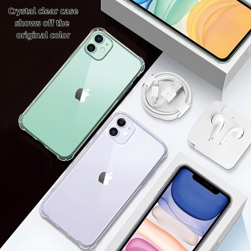 Totill iPhone 11 átlátszó tok 3 db edzett üveggel és pozicionálóval