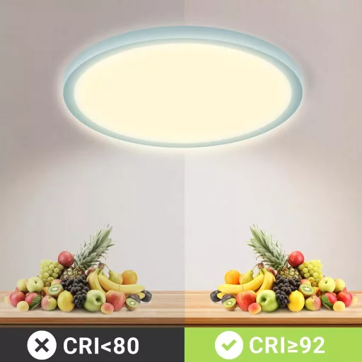 Plafonieră LED LQWELL IP44 rezistentă la apă, albastru, 18W, 3000K