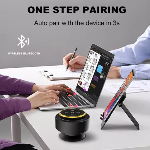 MR.LUYU IPX7 Vízálló Bluetooth Fürdőszobai Hangszóró Szívókoronggal és Mikrofonnal