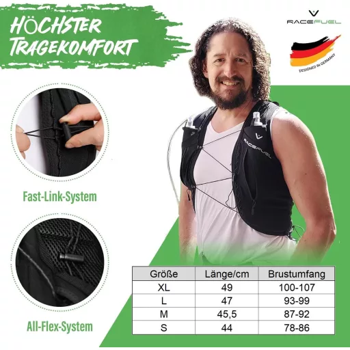 RACEPACE Ultralight Hidratációs Hátizsák Futáshoz Túrázáshoz Kerékpározáshoz 1.5L
