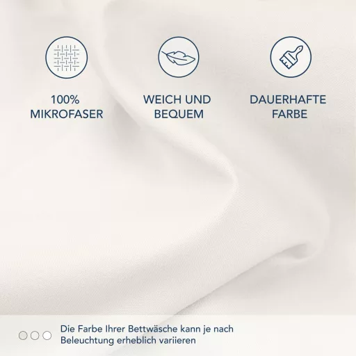 Dreamzie Elefántcsont Gumis Lepedő 150x190/200 cm - Mély, 35 cm-es Zsebekkel, 100% Mikroszálas, Könnyen Mosható, Gyorsan Száradó Ágynemű