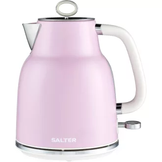   Salter Retro 1,7L Vízforraló 3kW Vezeték Nélküli Rózsaszín Szűrővel
