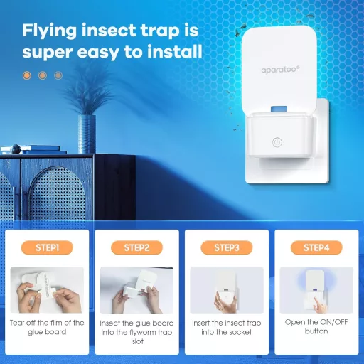 Bubbacare Elektromos Szúnyog és Gnatcsapda 2db Ragacsos Lapokkal Gyümölcslégy Csapda