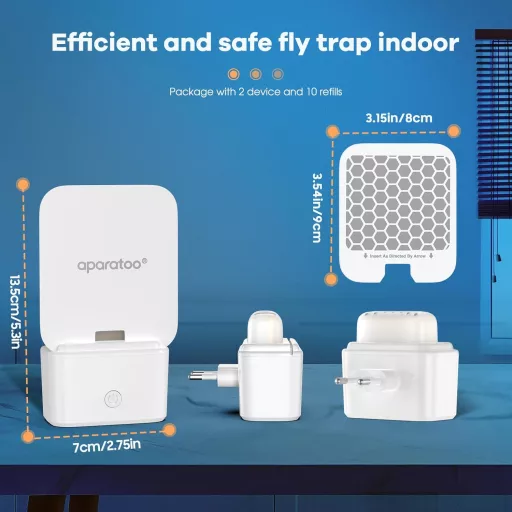 Bubbacare Elektromos Szúnyog és Gnatcsapda 2db Ragacsos Lapokkal Gyümölcslégy Csapda