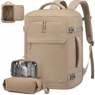   LOVEVOOK 17 hüvelykes utazási hátizsák férfiaknak és nőknek, laptop táska, kézipoggyász, fekete