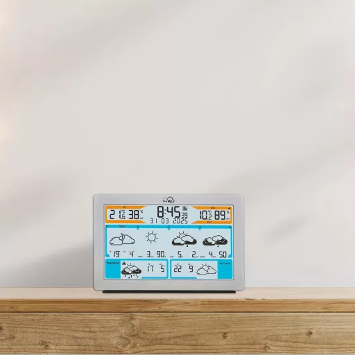 Stație meteo Wi-Fi TFA Dostmann ID-02, prognoză pentru 3-6 zile, senzor exterior