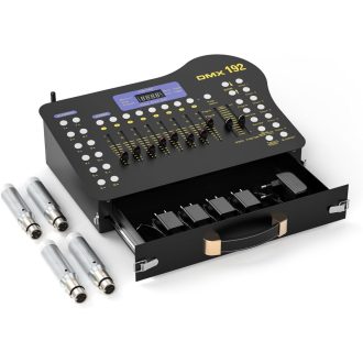   U'King 192 Csatornás DMX Vezérlő Vezeték Nélküli Adóval és 4 Vevővel