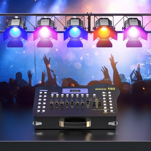 Controler DMX U'King cu 192 de canale, transmițător wireless și 4 receptoare