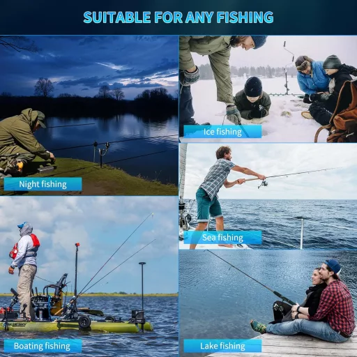 Sonar de pescuit KAOLALI cu cameră subacvatică, ecran IPS de 4.3", baterie de 5000mAh, cablu de 15m, rezistență la apă IP68, pentru pescuit marin, fluvial și la copcă.