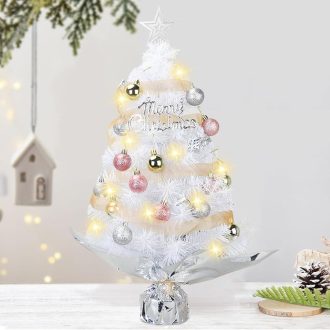   HUIKUANGEU Mini LED Karácsonyi Fa Asztali Dekoráció Otthonhoz Irodához