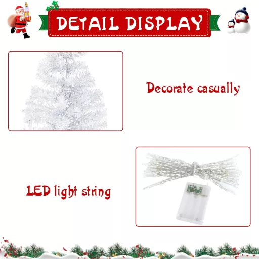 HUIKUANGEU Mini LED Karácsonyi Fa Asztali Dekoráció Otthonhoz Irodához