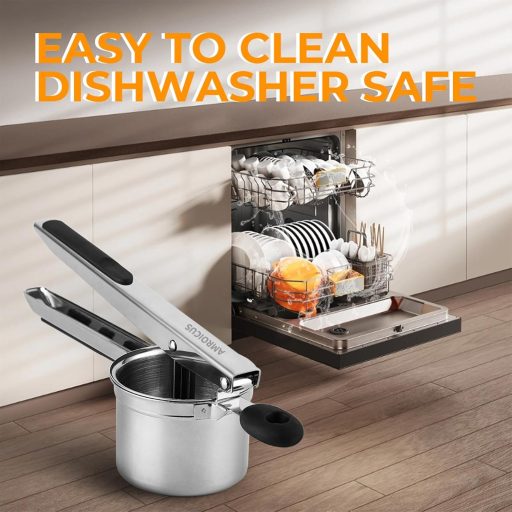 Amroicus rozsdamentes krumpliprés 450ml, burgonyamosó spaetzle és tészta préshez