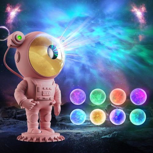 Proiector Astronaut LPONGPOCUI Stele Galaxie - Lumină de Noapte LED cu 16 Moduri, Telecomandă - Decor pentru Camera Copiilor, Dormitor,