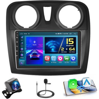   Autorádio Hikity Android 15 9" CarPlay pre Renault Dacia Sandero II 2012-2019