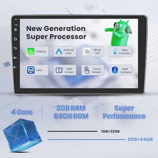 Hikity Android 15 Autoradio 9" CarPlay Renault Dacia Sandero II 2012-2019