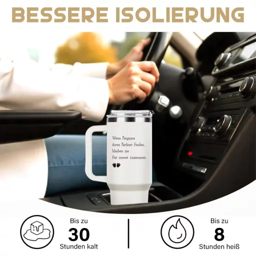 Giftasy Termikus Bögre 40 oz - Évfordulós Ajándék Nőknek, Feleségnek, Barátnőnek