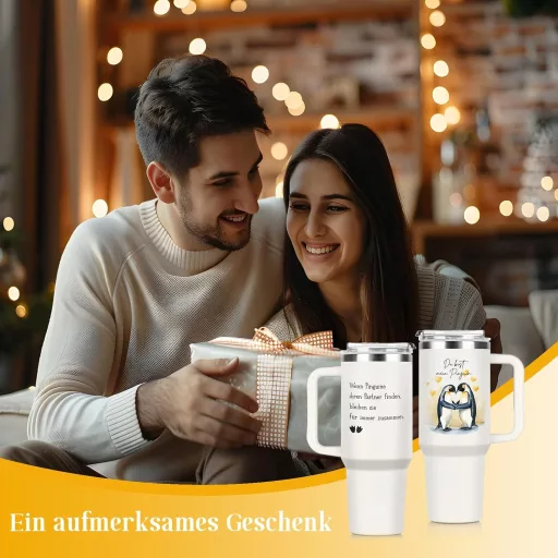 Giftasy Termikus Bögre 40 oz - Évfordulós Ajándék Nőknek, Feleségnek, Barátnőnek