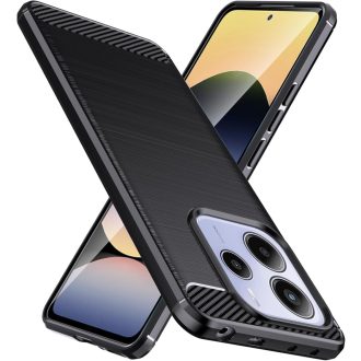   Natbok Redmi Note 14 5G ütésálló TPU tok, csúszásmentes fekete bumper védelem