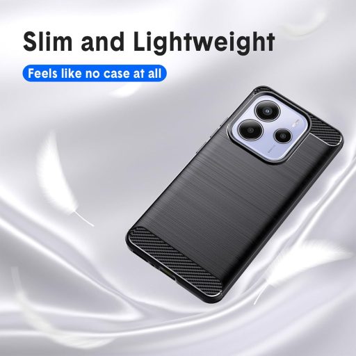 Natbok Redmi Note 14 5G ütésálló TPU tok, csúszásmentes fekete bumper védelem