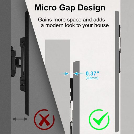 IMtKotW Ultra Slim TV fali tartó 37-80 colos tévéhez, 75 kg, VESA 600x400