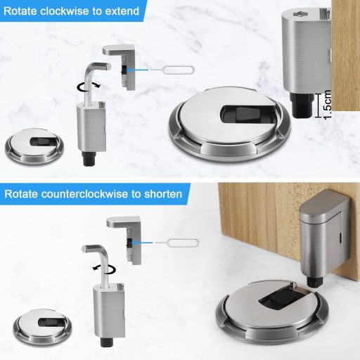 JIZZU mágneses ajtórögzítő, önragasztós, állítható magasságú ajtótartó