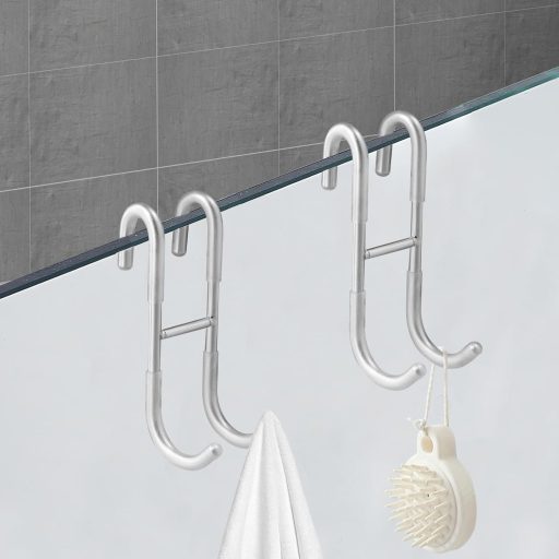Gudalea 2db Zuhanyfüggöny Horog Fúrás Nélkül Fürdőszoba Törölközőtartó