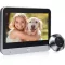 HAPYTHDA WiFi Ajtókamera 1080P HD Videóval, Kétirányú Hanggal, Éjjellátóval és Mozgásérzékelővel, 4,3" Monitorral, 120° Látószöggel, Mobilal