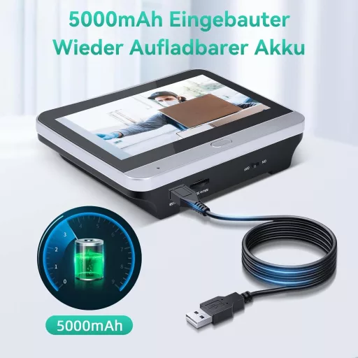 HAPYTHDA WiFi Ajtókamera 1080P HD Videóval, Kétirányú Hanggal, Éjjellátóval és Mozgásérzékelővel, 4,3" Monitorral, 120° Látószöggel, Mobilal