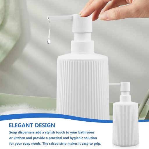 GOMETY 2 buc. Dispenser Săpun 380ml Plastic Dozator Bucătărie Baie cu Pompă