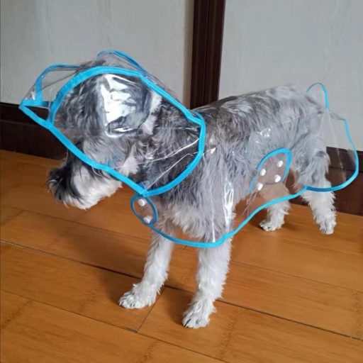 SSyang Vízálló Kutyaesőkabát Kapucnival, Közepes Méret, Kék Szélálló Poncsó