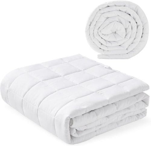 Autsel Súlyozott Takaró 9kg 155x220cm - 100% Pamut Nehéz Takaró Felnőtteknek, Stresszoldó Alvássegítő Relaxációs Paplan Üveggyöngyökkel, Hip