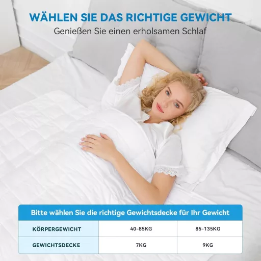 Autsel Súlyozott Takaró 9kg 155x220cm - 100% Pamut Nehéz Takaró Felnőtteknek, Stresszoldó Alvássegítő Relaxációs Paplan Üveggyöngyökkel, Hip