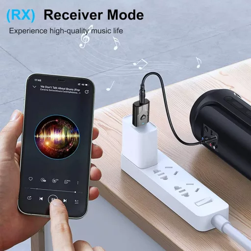 Aigolink Bluetooth adapter TV-hez, 2 az 1-ben adó-vevő, 3.5mm jack, autóhoz