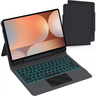   ROOFEI Samsung Galaxy Tab S10+/S9+ Billentyűzet Tok QWERTZ Touchpad-dal