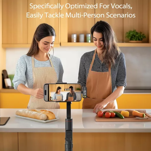 FULAIM X5M Bežični Lavalier Mikrofon Set s Kutijom za Punjenje - DSP Smanjenje Šuma, 18 Sati Snimanja, Praćenje u Stvarnom Vremenu, Telefon/Android/