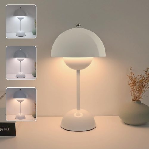 EXTRASTAR LED stolná lampa v tvare huby - Dotykové ovládanie, nabíjateľná, 3 teploty farieb, dekoratívne osvetlenie do spálne, obývačky