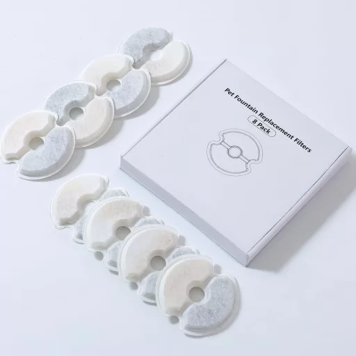 Zemiu macska ivófontána szűrő csomag 8db, háromszintű szűrés, 2L/2.5L