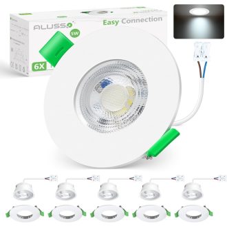   ALUSSO LED Ugradbena Spot Svjetiljka 5W 230V Hladno Bijela 6000K IP44 Vodootporna