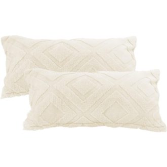   KEAYOO Plüss Párnahuzat 40x80 cm Puha Teddy Fleece Téli Meleg Bézs