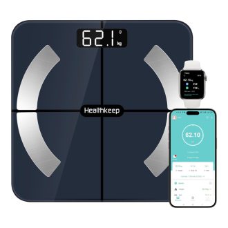   Healthkeep Bluetooth Fürdőszobai Mérleg 13 Egészség Metrika Android iOS App 180kg Kék