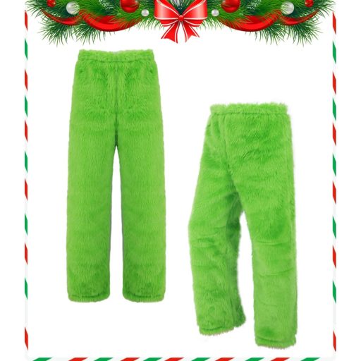 Velmawig Zelený Monster Mikuláš Kostým - Vianočný Kostým pre Dospelých s Maskou, Čiapkou a Vrecom - Grinch Cosplay Set pre Mužov