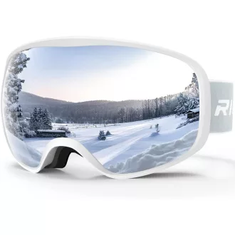   Ochelari de schi pentru copii RIOROO 3-14 ani, protecție UV, compatibili cu casca, pentru sporturi de iarnă