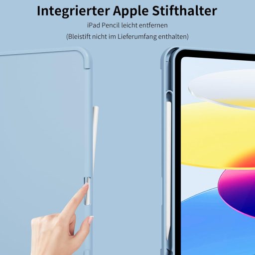 GKABXY maskica za iPad 11/10. generacije, TPU stražnja strana, držač za olovku, svijetlo plava