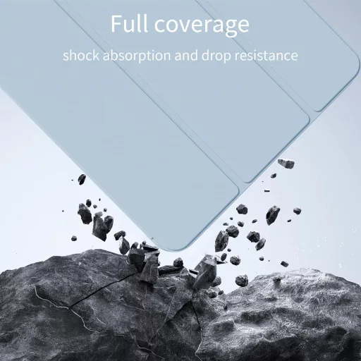 Husă GKABXY pentru iPad generația 11/10, spate TPU cu suport pentru creion, albastru deschis